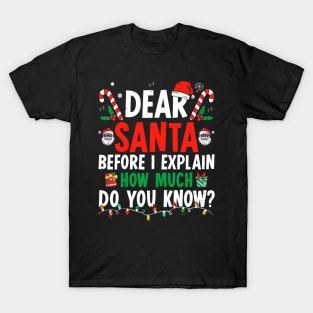 Dear Santa I Can Explain Funny Christmas T-Shirt